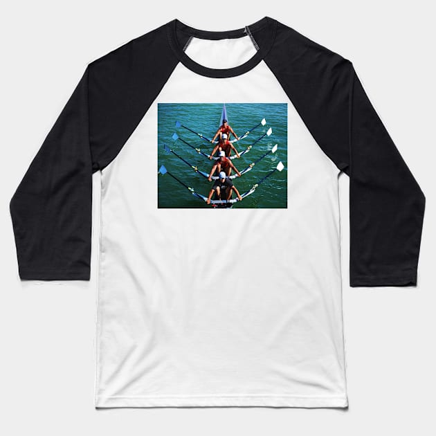 Flatwater Rowers Baseball T-Shirt by LaurieMinor